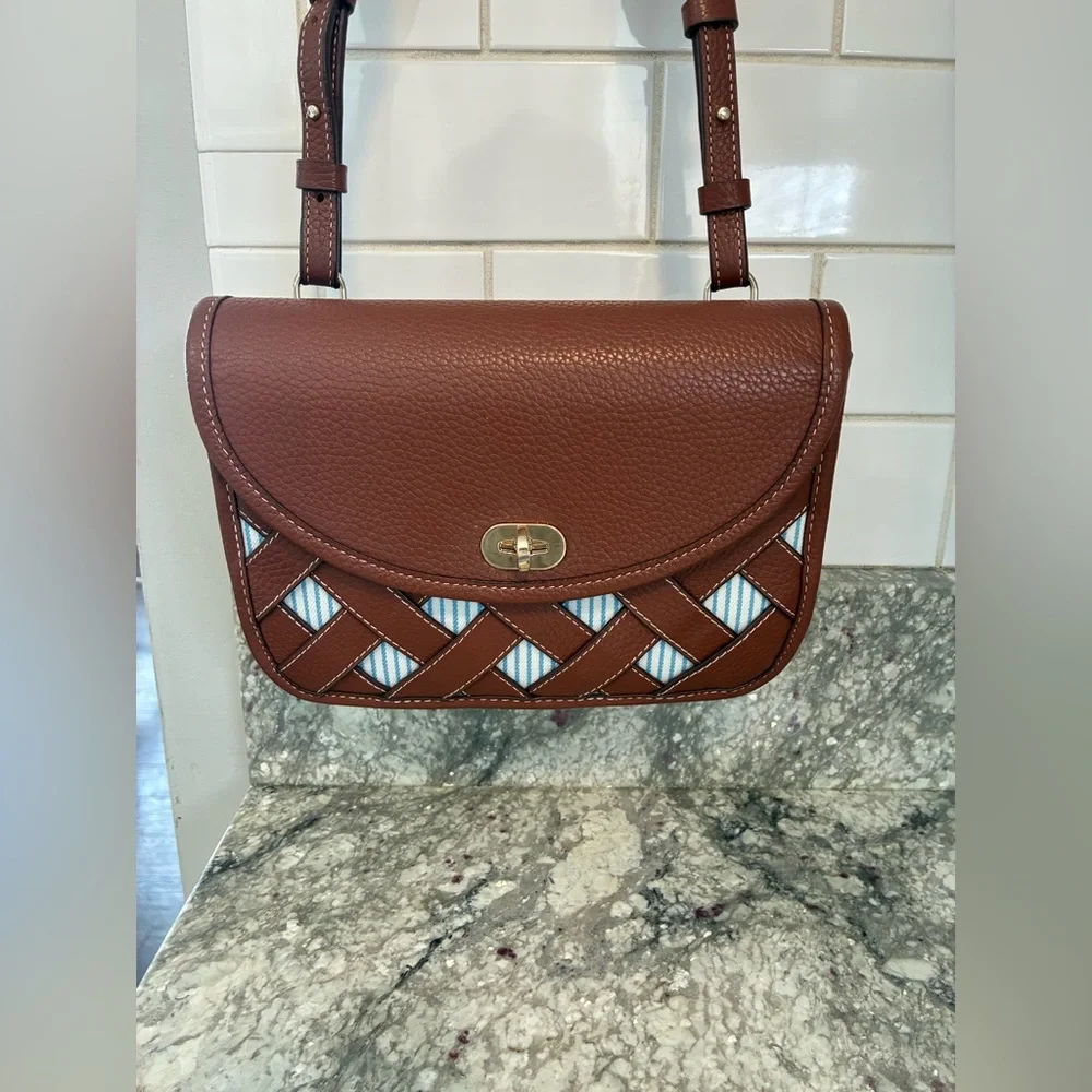 Draper James Brown and White Crossbody Bag - Picture 3 of 15